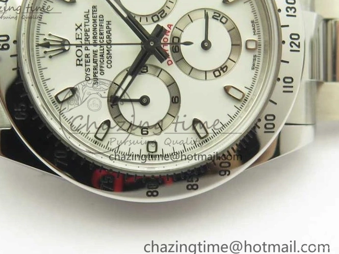 0412 Daytona 116520 ARF 1:1 Best Edition 904L SS Case and Bracelet White Dial A4130 Super Clone V Neat 3419